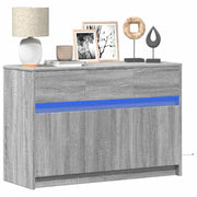 Mobile Porta TV con LED Grigio Sonoma 91x34x61 cm in Truciolato 852185
