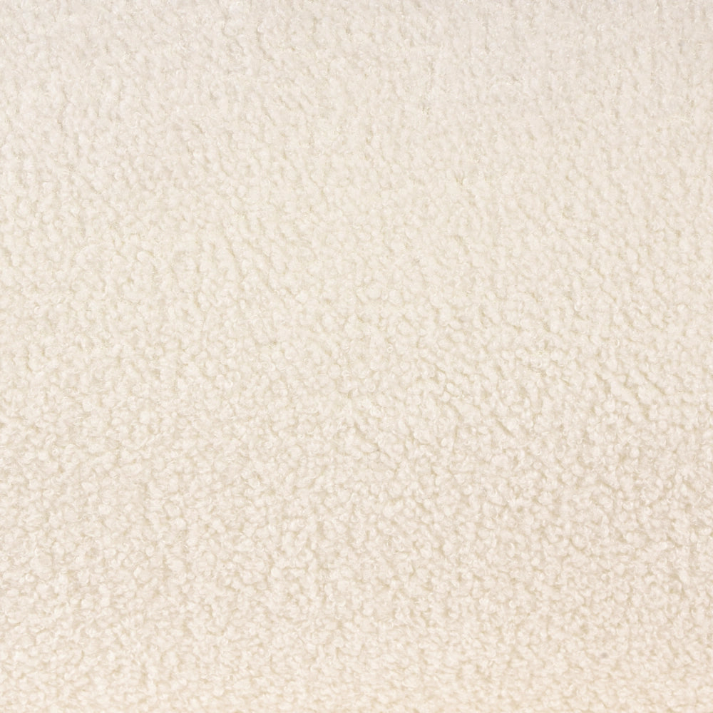 Divano scandinavo a 3 posti con rivestimento schienale e piedini anteriori Piedini in legno bouclé Accogliente bouclé bianco sporco