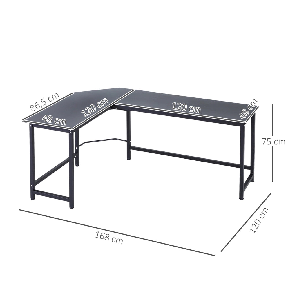 Scrivania angolare in metallo ¨C Zephmum ¨C 168x120x75cm