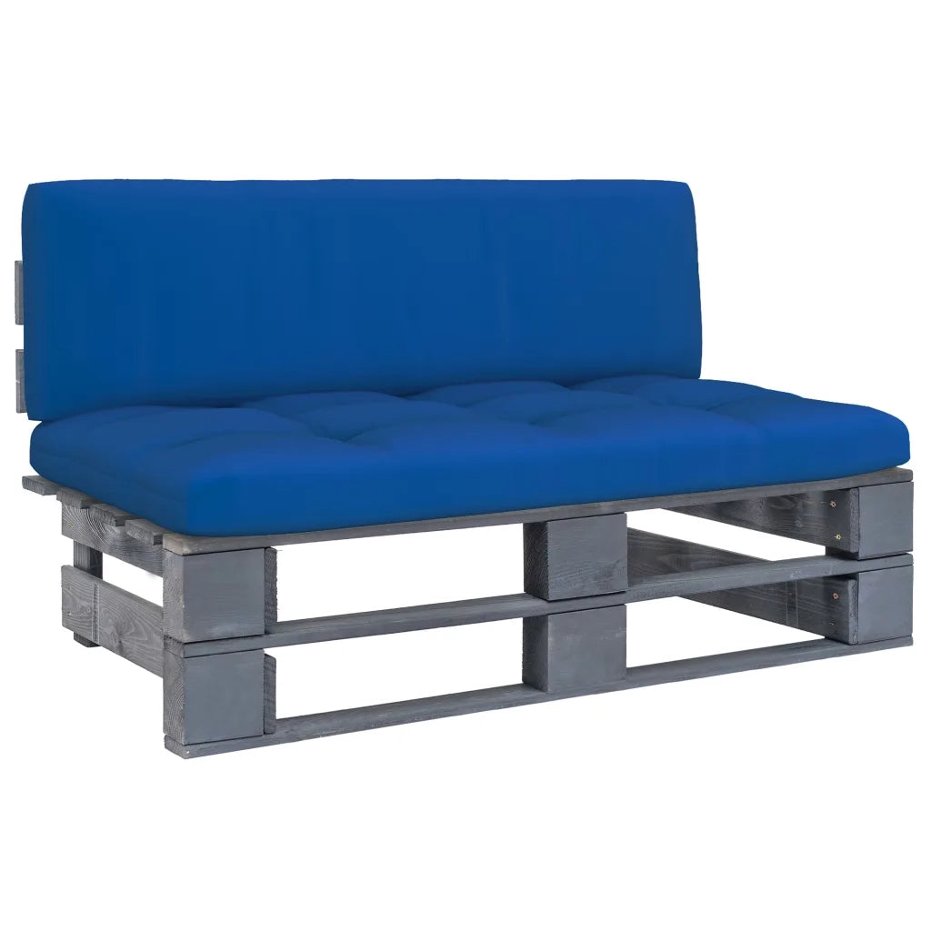 Divano Centrale da Giardino Pallet Legno Pino Impregnato Grigiocod mxl 120524