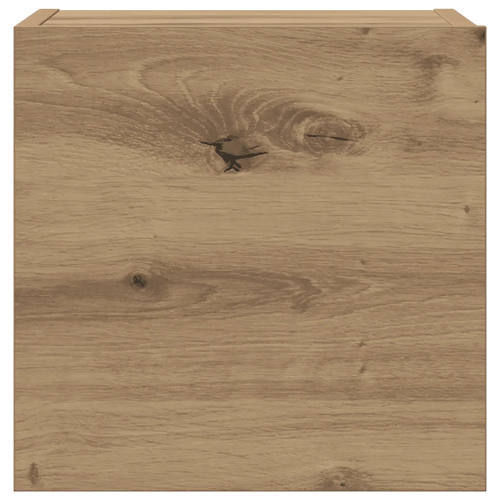 Set Mobile TV 8 pz Montato a Parete Rovere in Legno Multistrato 3328952