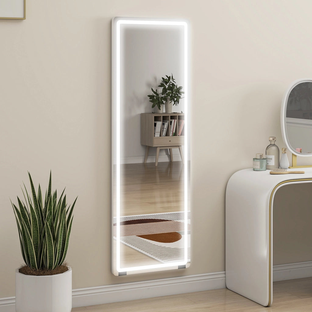 Specchio da Parete con Luci 150x50 cm 3 Colori ¨C Zephmum ¨C Bianco
