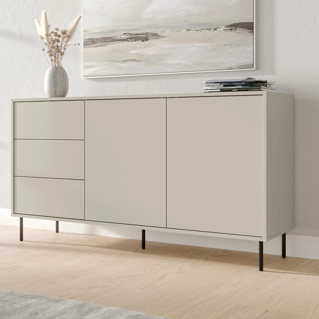 Madia Civezza, Credenza 3 Cassetti, 150x39x80h cm Beige