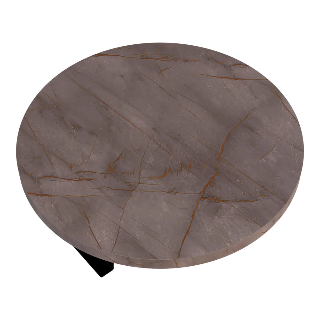 Vassoio per bracciolo divano diametro 34 cm effetto marmo grigio 03_0010276
