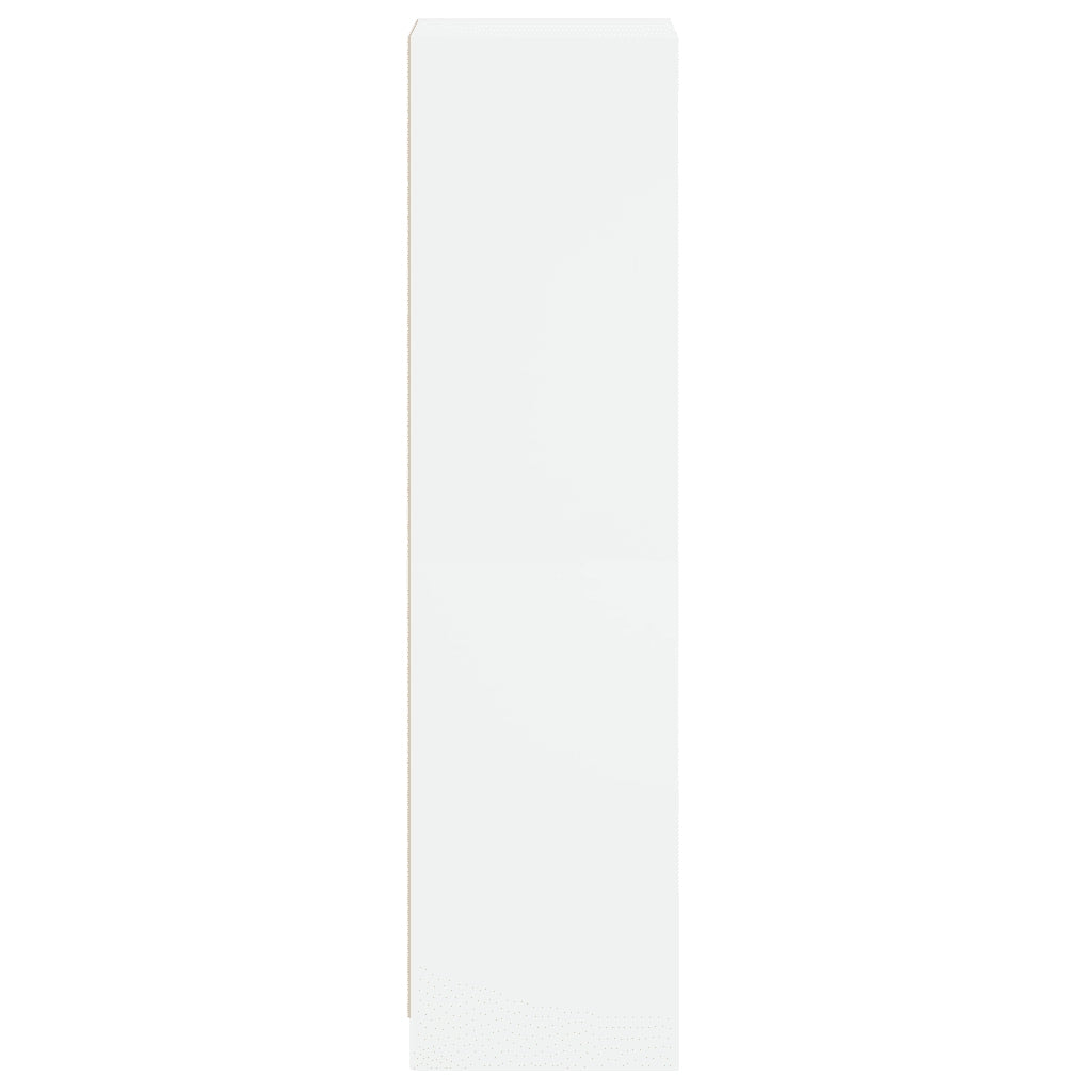 Credenza con Anta in Vetro Bianca 35x37x142 cm 836441