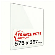 575 x 397 x 4 mm - Vetro per stufa a legna - vetro camino di ricambio - vetro per caminetto resistente al fuoco - France Vitre