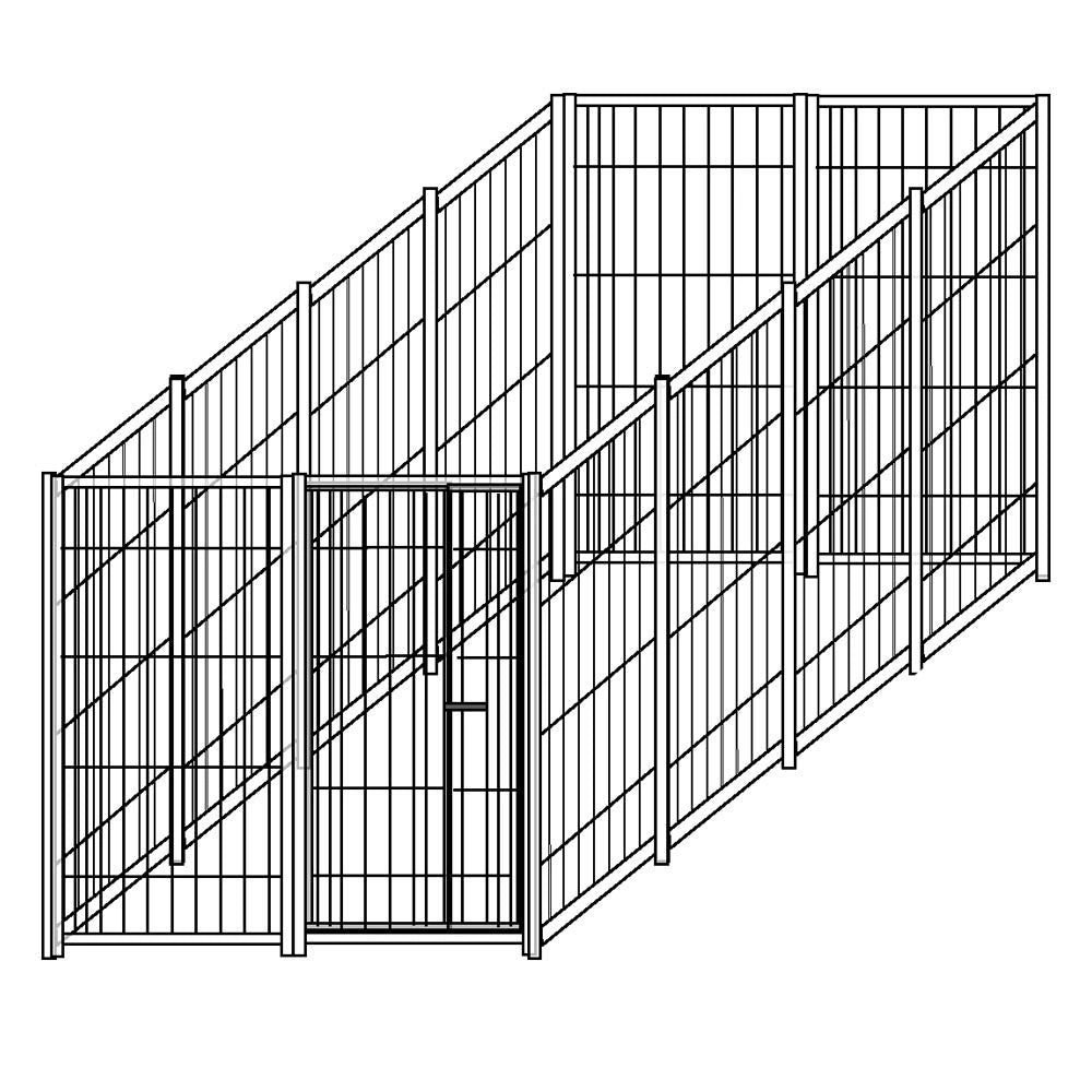 Recinzione in rete da esterno con zincatura a caldo da 400x200x altezza 180 cm
