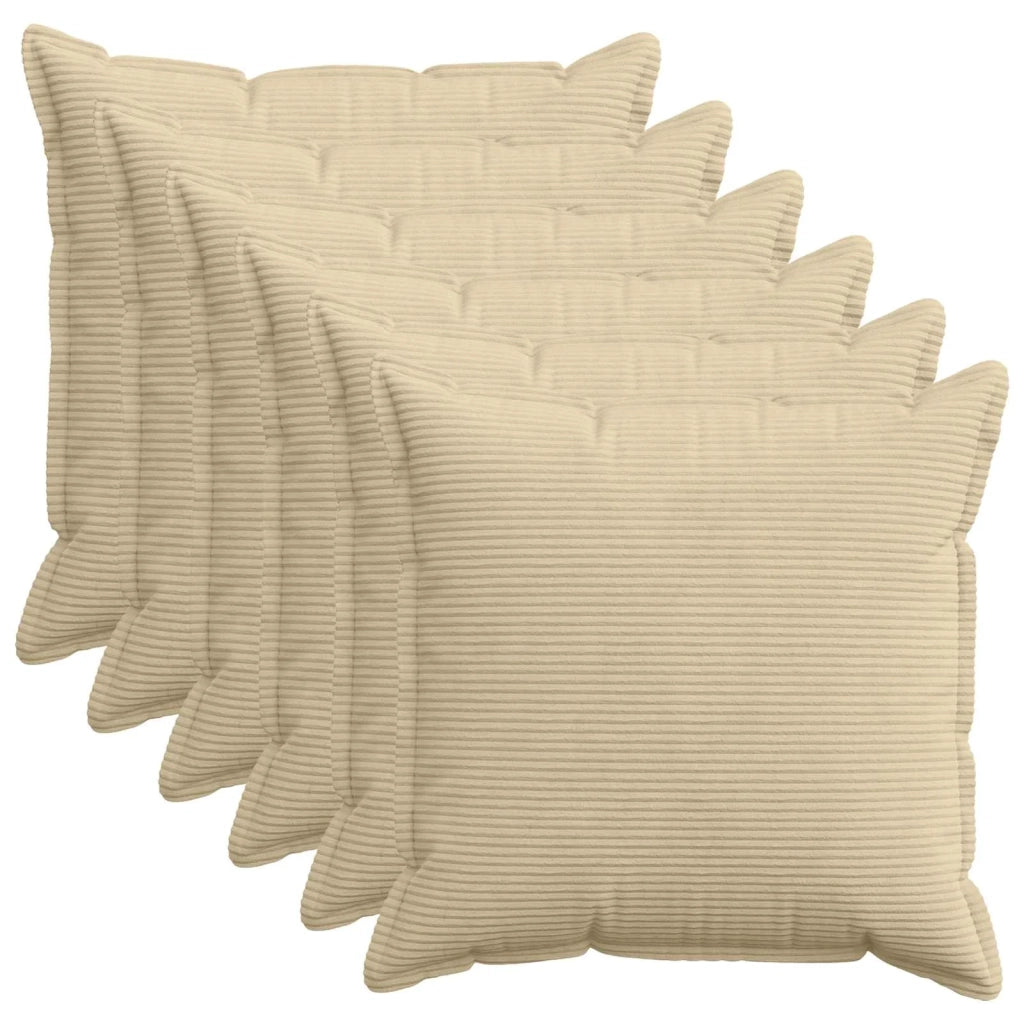 Federa 6 pz HOUTEN Grigio Verde Chiaro 80 x 80 cm corduroy 921646