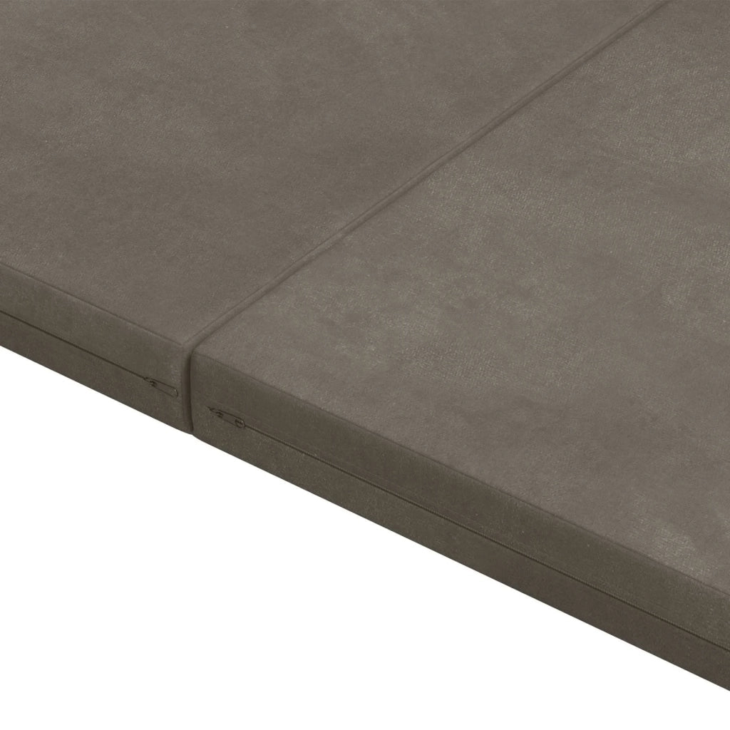 Divano Letto Pieghevole 140 x 67 x 15 cm Grigio Chiaro 900275