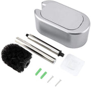 Set di spazzole per il bagno con asta di sostegno - Spazzola per il bagno nera - Accessori per la stanza da bagno - Manico - Setole segnate - Set di spazzole per il bagno