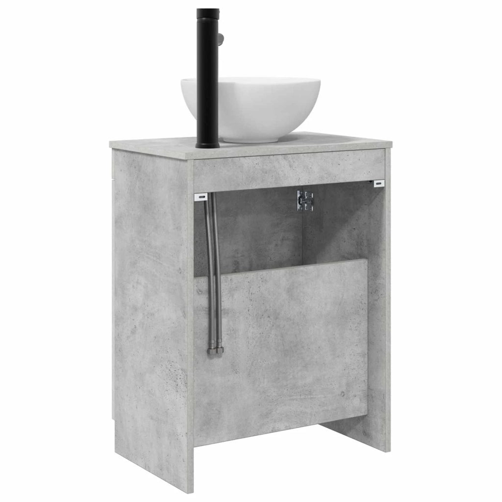 Mobile da bagno con lavabo Grigio Cemento 54 x 35 x 83 cm