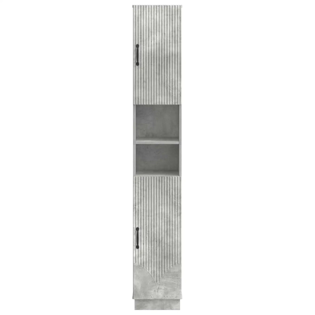 Armadio da Bagno con Ripiano Aperto HOORN Grigio Cemento 897258