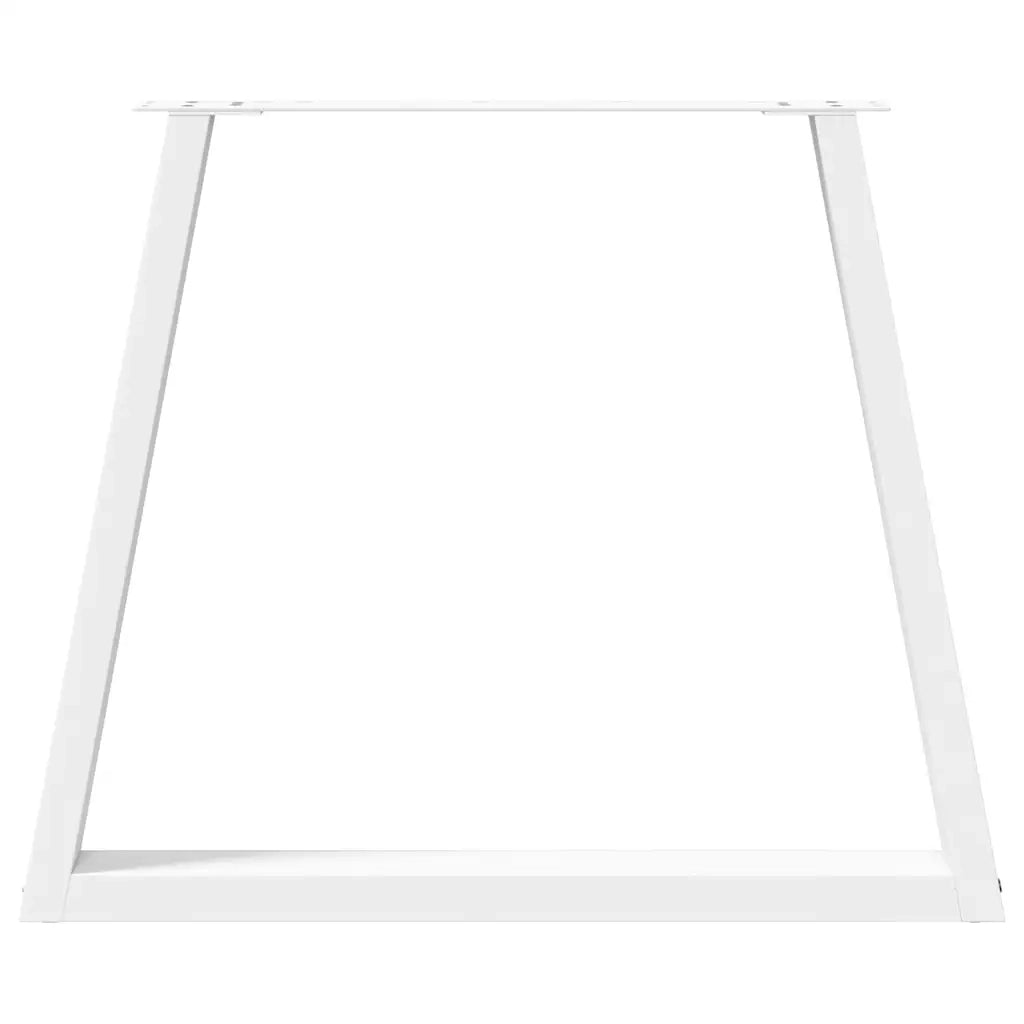 Gambe per tavolo da pranzo a forma di V 2 pz | Piede del tavolo bianche 70x(72-73,3) cm in acciaio