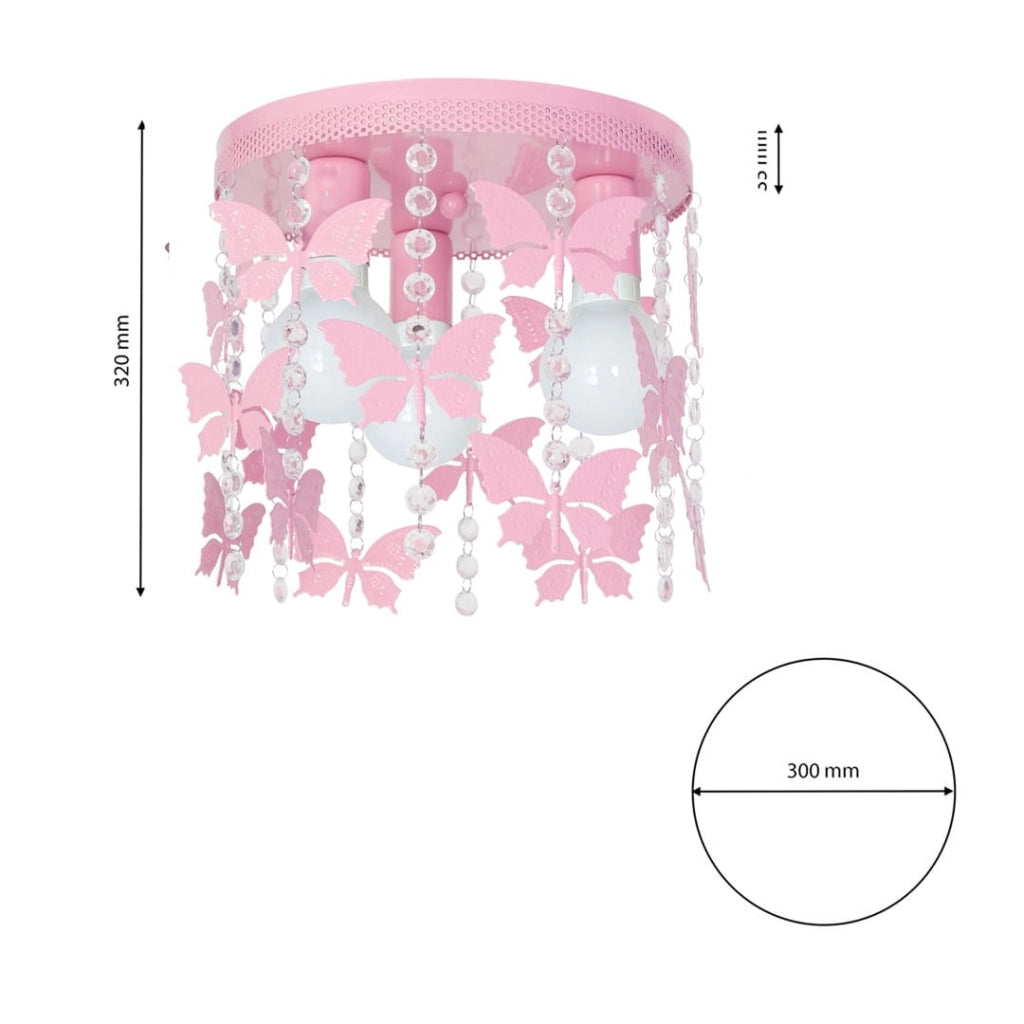 Plafoniera Milagro Angelica MLP1165 3xE27 rosa 30cm