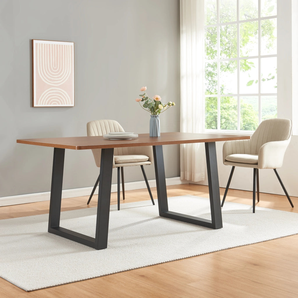 Set Lülsfeld di 2 Gambe Quadrate per Mobili 'Fai da Te' in Acciaio (AxL) 72 x 75 cm - Nero [en.casa]
