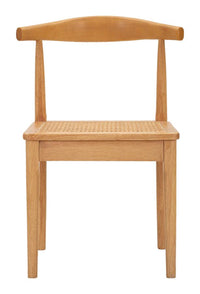 Set 2 Sedie Japan 54x70x54 cm in Legno e Rattan Marrone