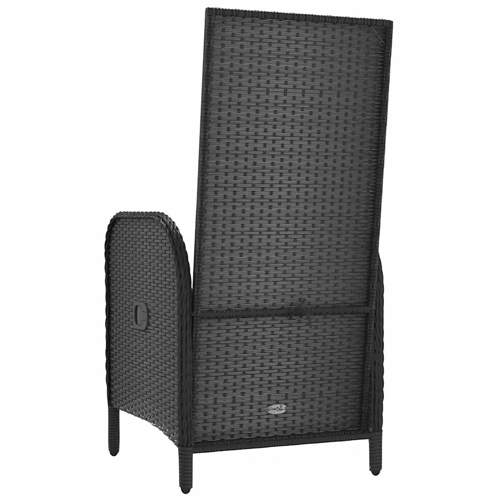 Sedie da Giardino 2 pz | Sedie da Esterno in Polyrattan Nero