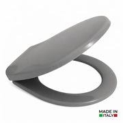 Copri Water Universale Sedile WC in PP Grigio 1200gr Cerniere Regolabili forma D