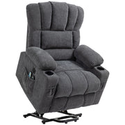 Poltrona Elettrica Reclinabile Massaggiante con Riscaldamento ¨C Minimal ¨C Grigio Scuro