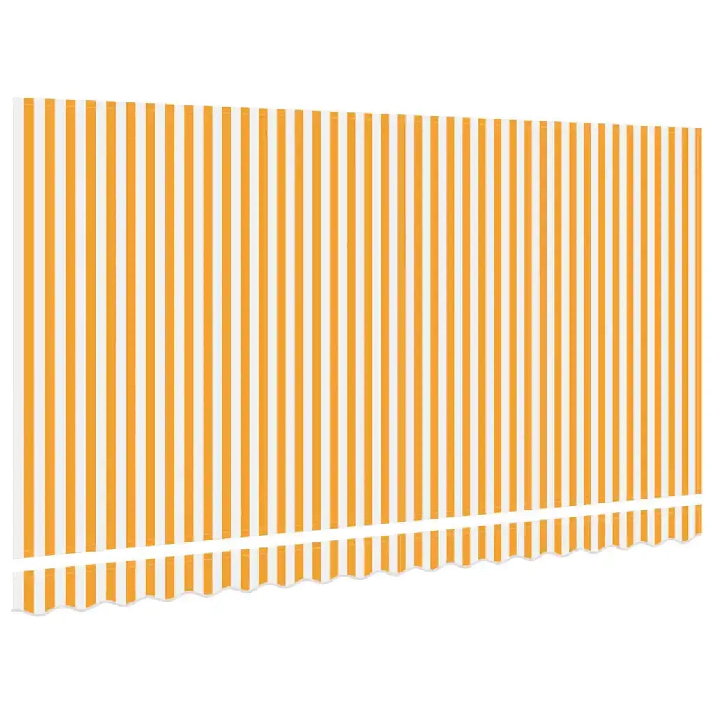 Telo di ricambio per tenda da sole-Telo da sostituire per tenda da sole Giallo e Bianco 4 x 2 m
