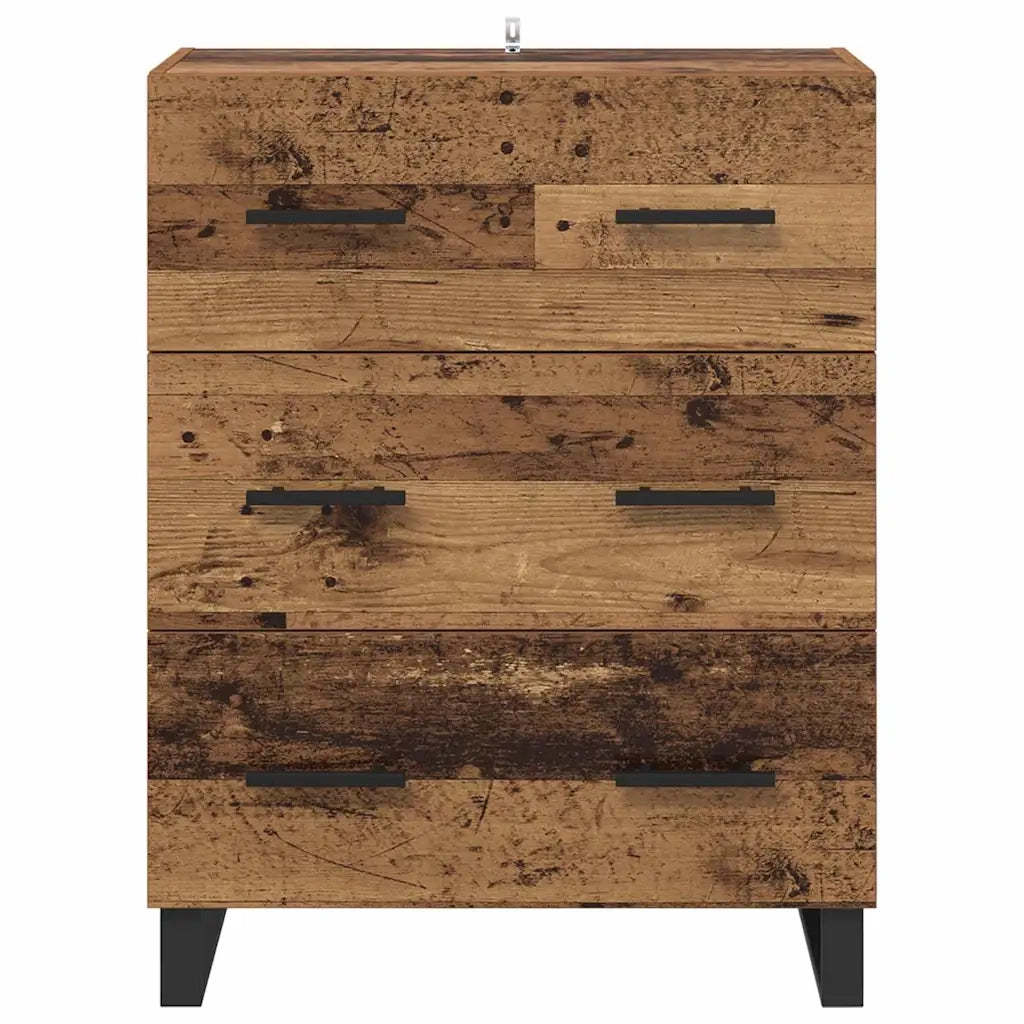 Credenza con Cassetto-Buffet-Armadio da cucina Legno vecchio 69,5 x 34 x 90 cm 576066
