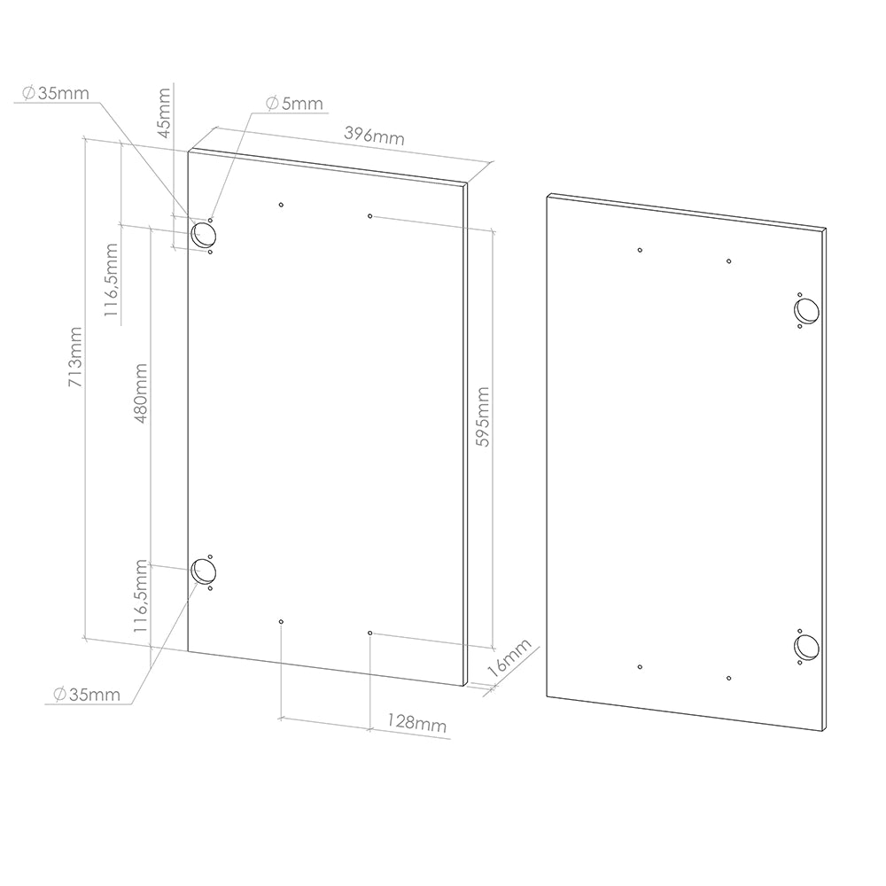 Vicco Frontale cucina Grigio-blu 79.2 x 71.3 cm frontale del mobile per mobile sottolavello