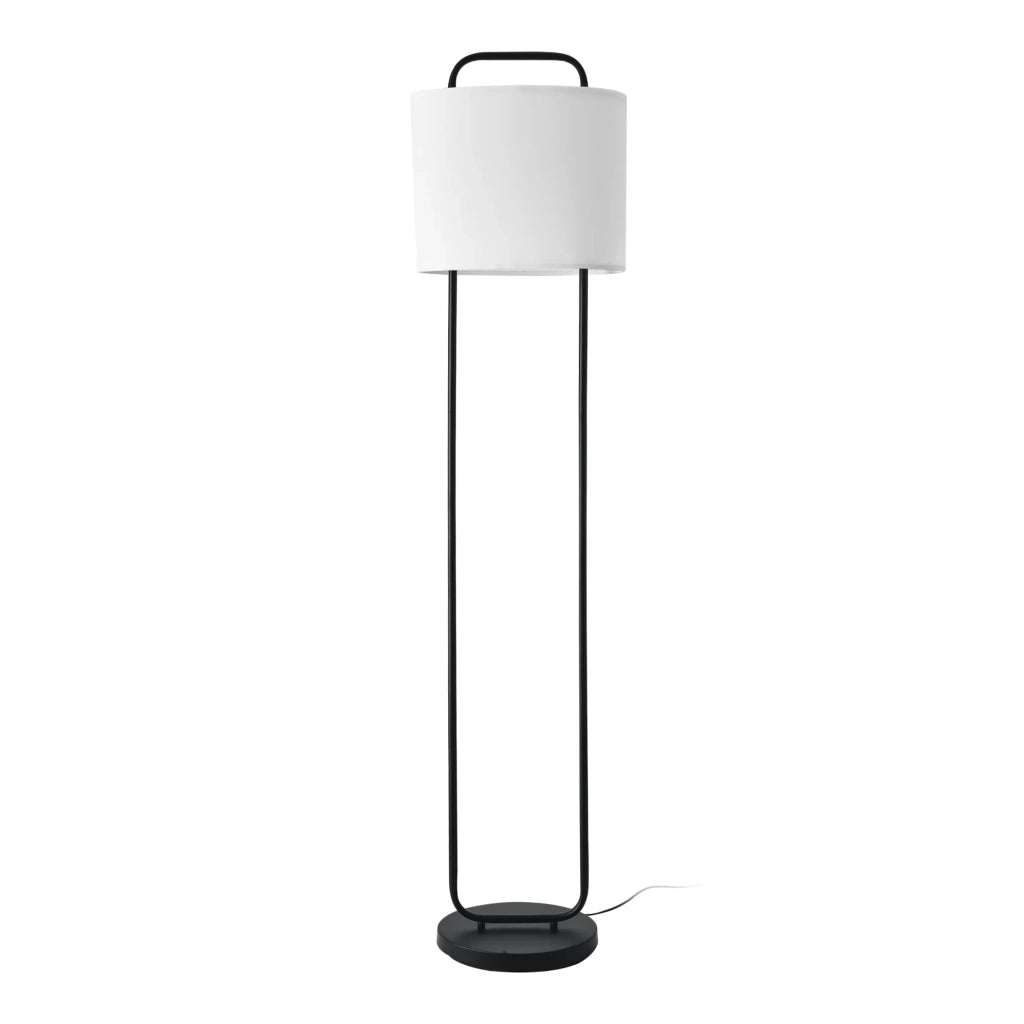 Lampada da terra dallo stile senza tempo elegante lampada di design per soggiorno camera da letto ufficio attacco E27 altezza 162 cm bianco e nero 03_0009529