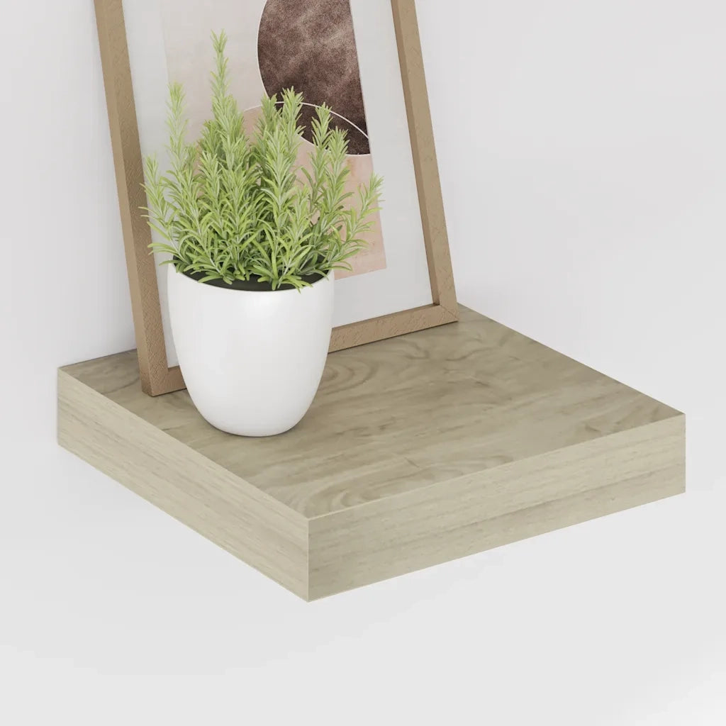 Scaffali a Parete 4 pz Rovere 23x23,5x3,8 cm in MDF
