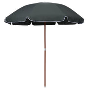 Ombrellone con Palo in Acciaio 240 cm Antracite cod mxl 17244