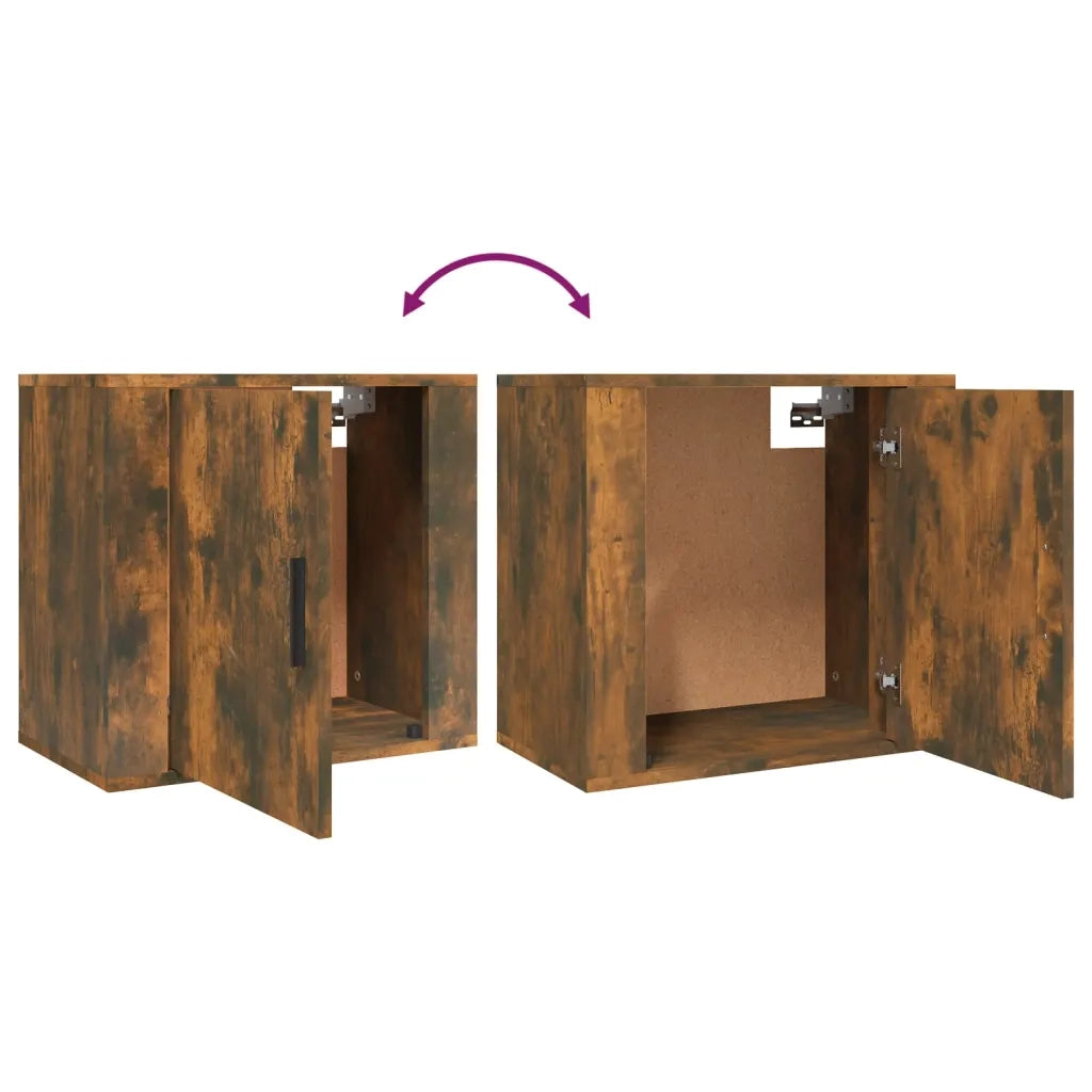 Comodini a Muro 2 pz Rovere Fumo 50x30x47 cm cod mxl 29942