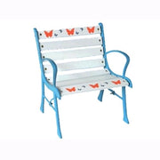 Poltrona Sedia Bimbo Happy Baby In Ghisa E Legno Da Giardino 43X40Xh50 Cm