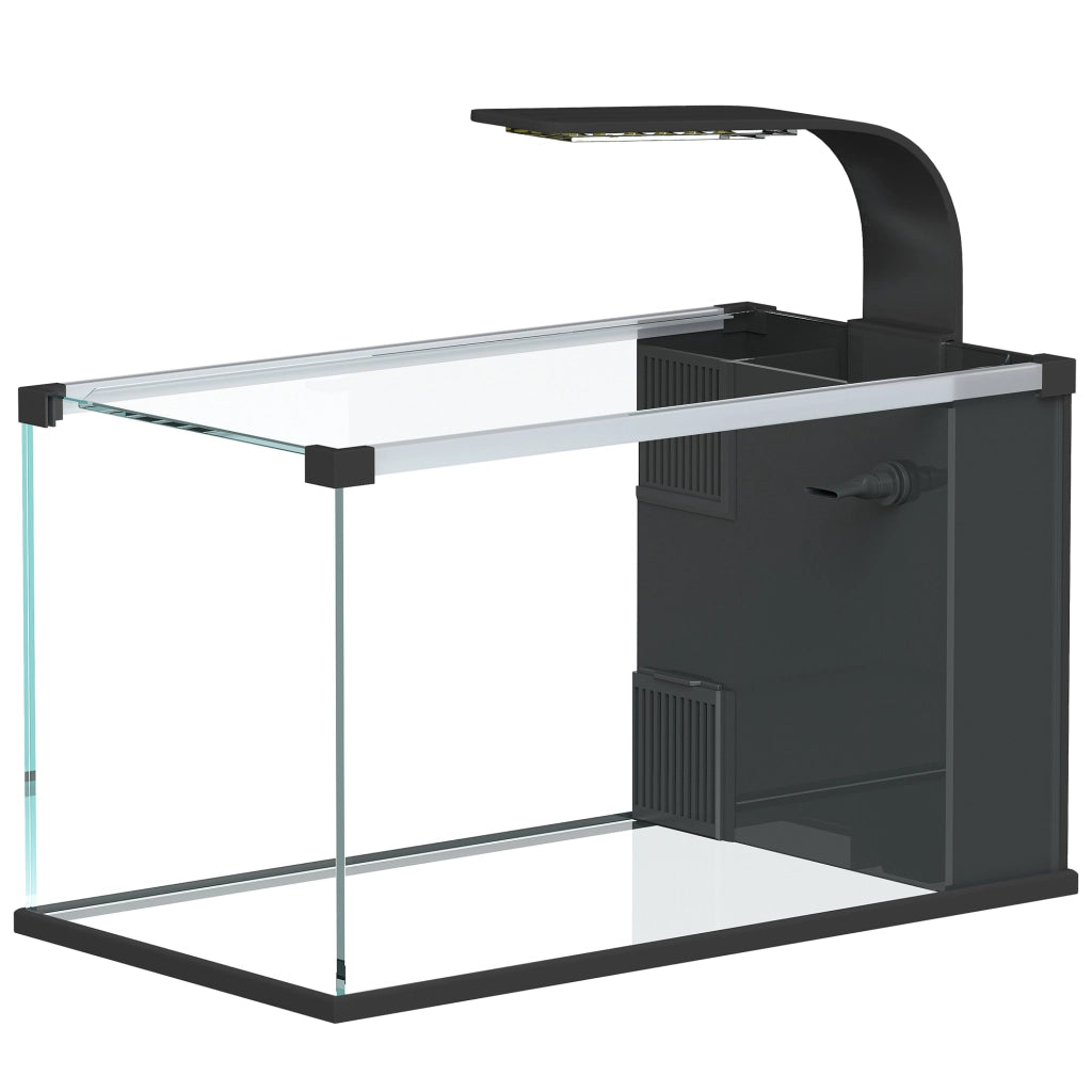 Acquario Vetro Temperato 24 Litri con Filtro, Luce LED e Pompa ¨C zephmum ¨C 24L