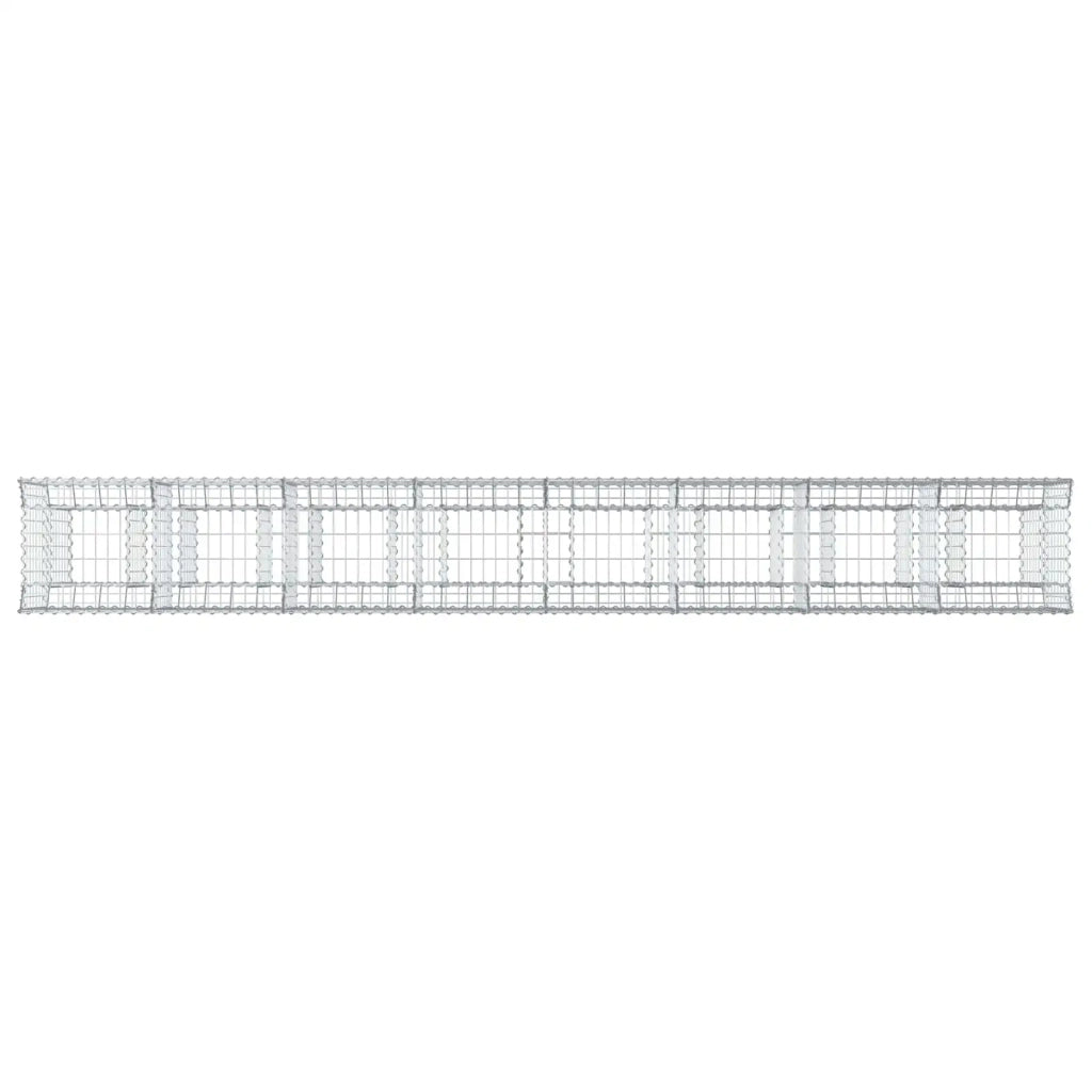 Letto rialzato in gabbione 3 pz Argento CFW7704035