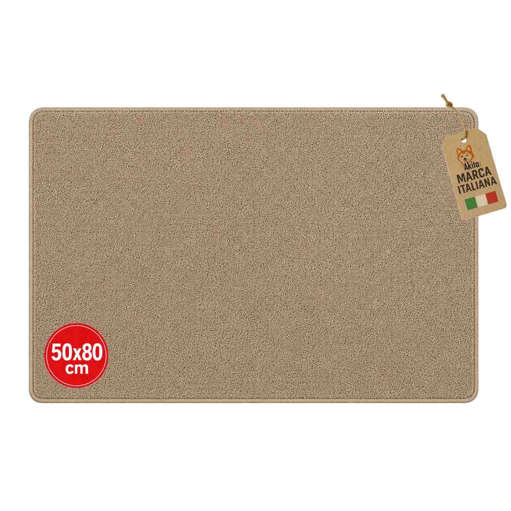 Akitaink Tappeto Multiuso in Microfibra 50x80 cm Beige