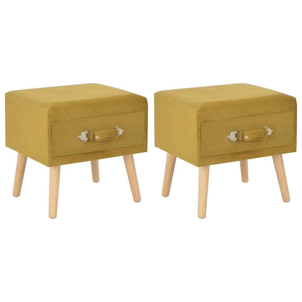 Comodini Senape 2 pz 40x35x40 cm in Vellutocod mxl 95319