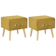 Comodini Senape 2 pz 40x35x40 cm in Vellutocod mxl 95319