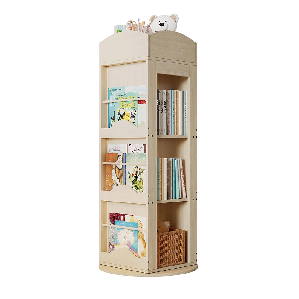 Libreria girevole - Xylo - Rotazione 360°, 4 ripiani, 142×63×63 cm