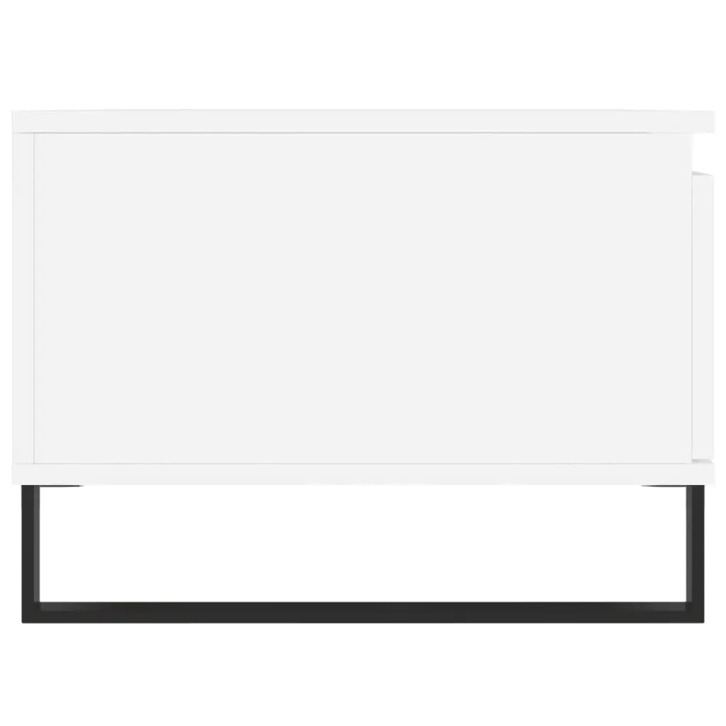 Tavolino da Salotto Bianco 90x50x36,5 cm in Legno Multistrato 830812