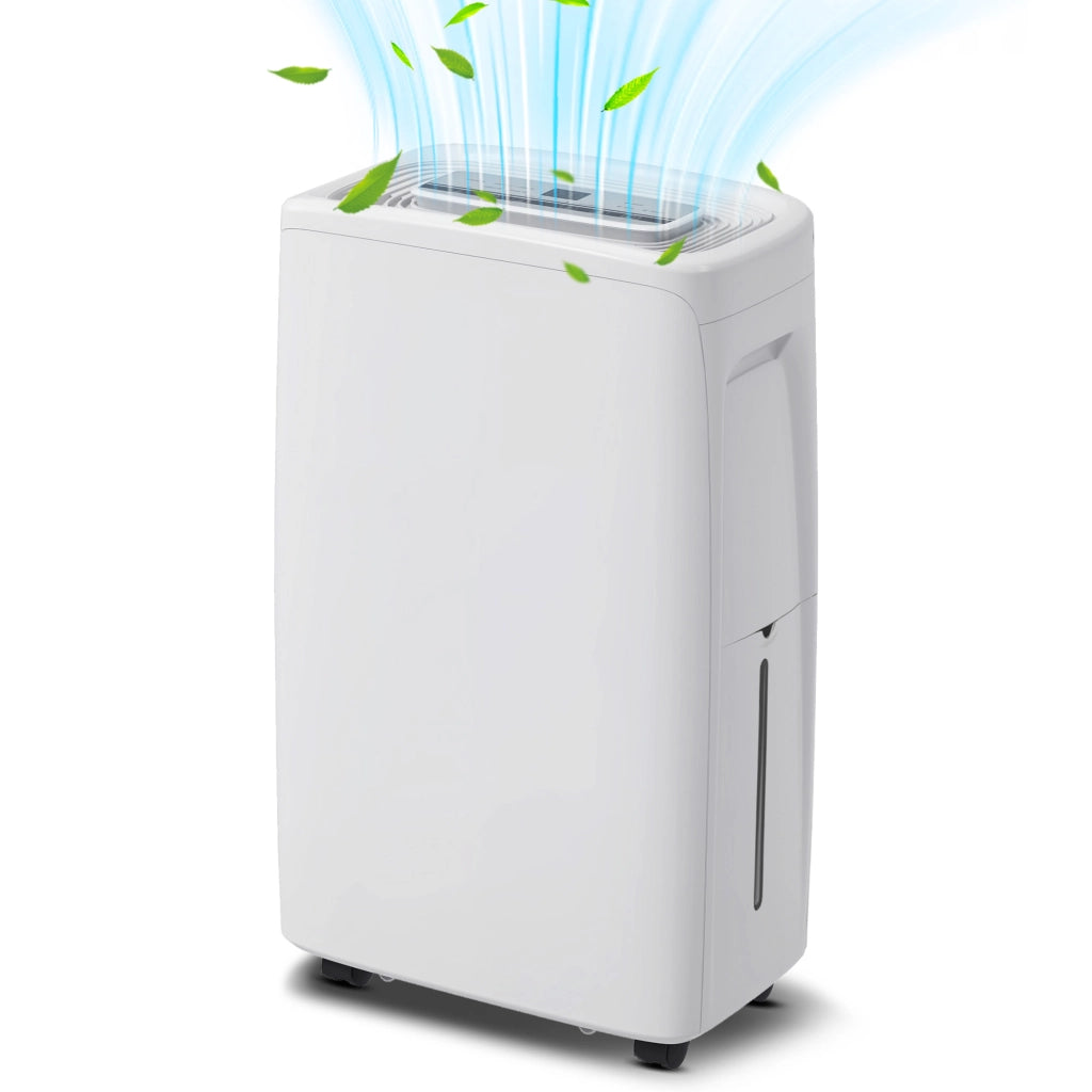 Deumidificatore Elettrico Silenzioso 12L/Giorno 4 Modi 2 Velocit¨¤ ¨C zephmum ¨C 29x18x49 cm Bianco