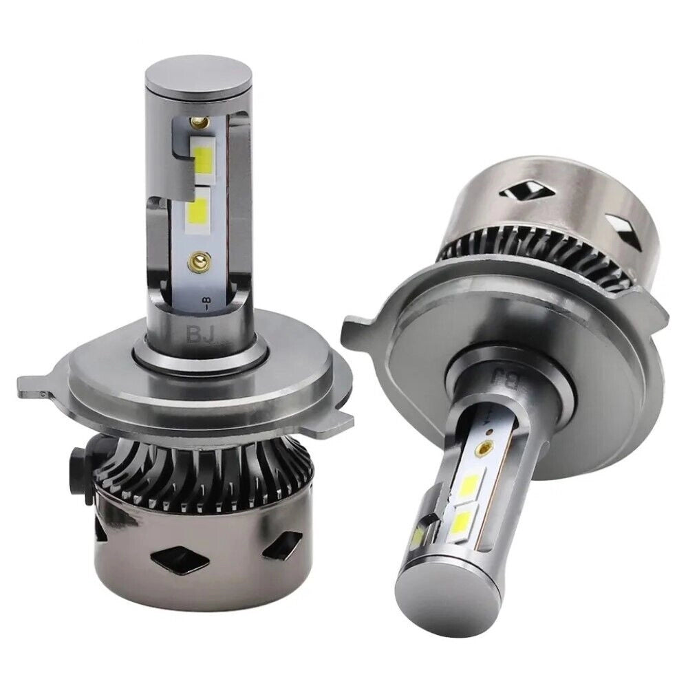 COPPIA LAMPADE LED AUTO FARI H4 D8 CANBUS MOTO LAMPADINE 42W 6000K 4200LM