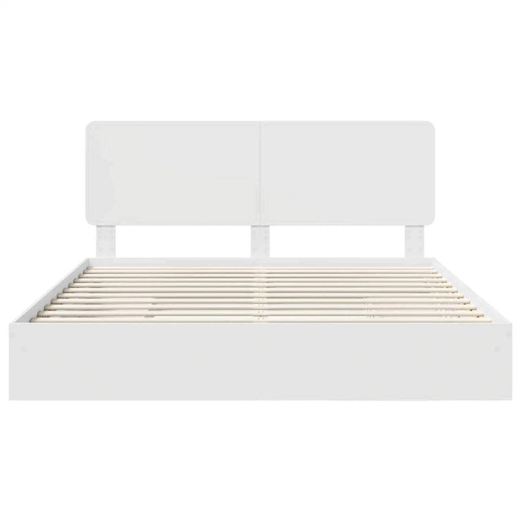 Letto con Contenitore Bianco 180 x 200 cm Legno multistrato