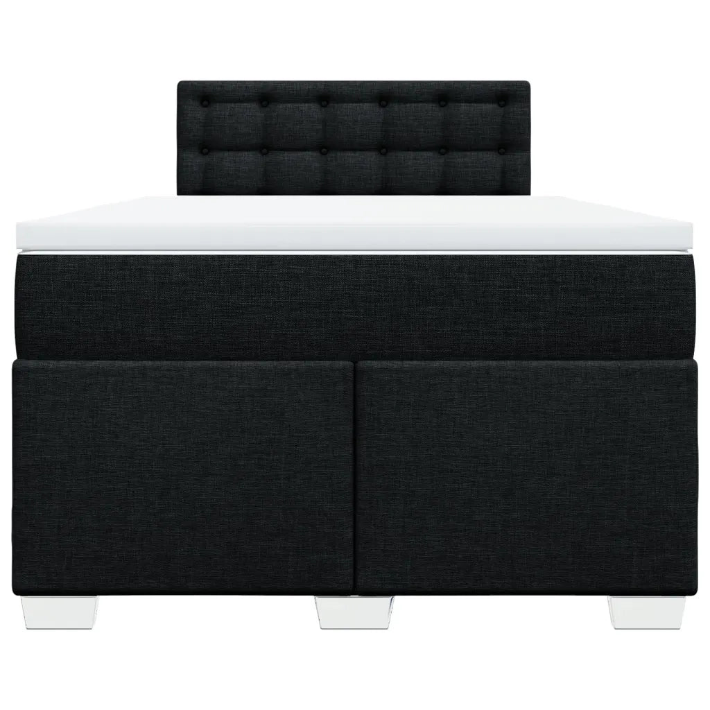 Giroletto a Molle con Materasso Nero 120x200 cm in Tessuto 3285871