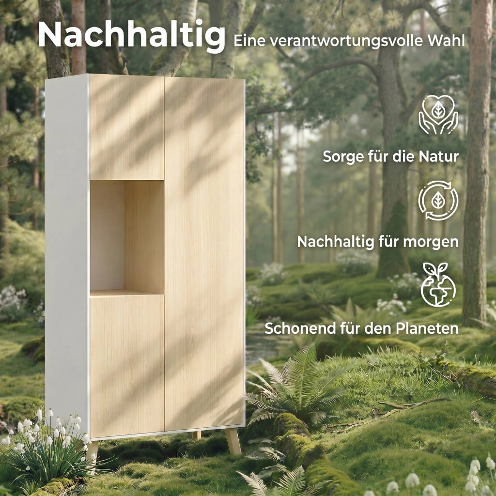 Armadio da Cucina ¨C zephmum ¨C Legno Naturale 170 cm