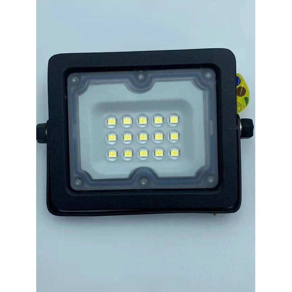 Trade Shop - Faro Led 10w Ultra Slim Nero Esterno Ip65 Luce Fredda 6500k Naturale 4000k Fs10w -