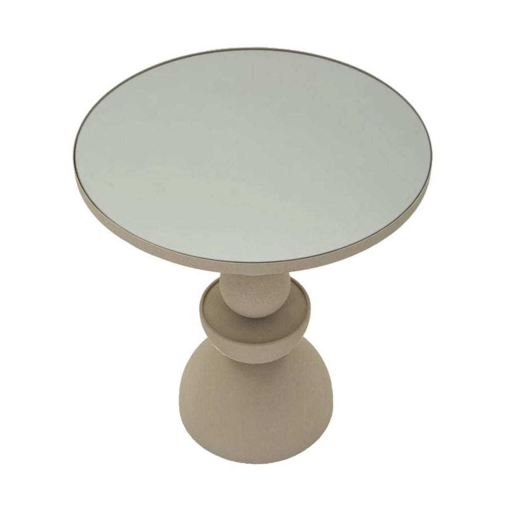 Tavolino VKH798, Beige, Metallo, 45x45x49,5 cm
