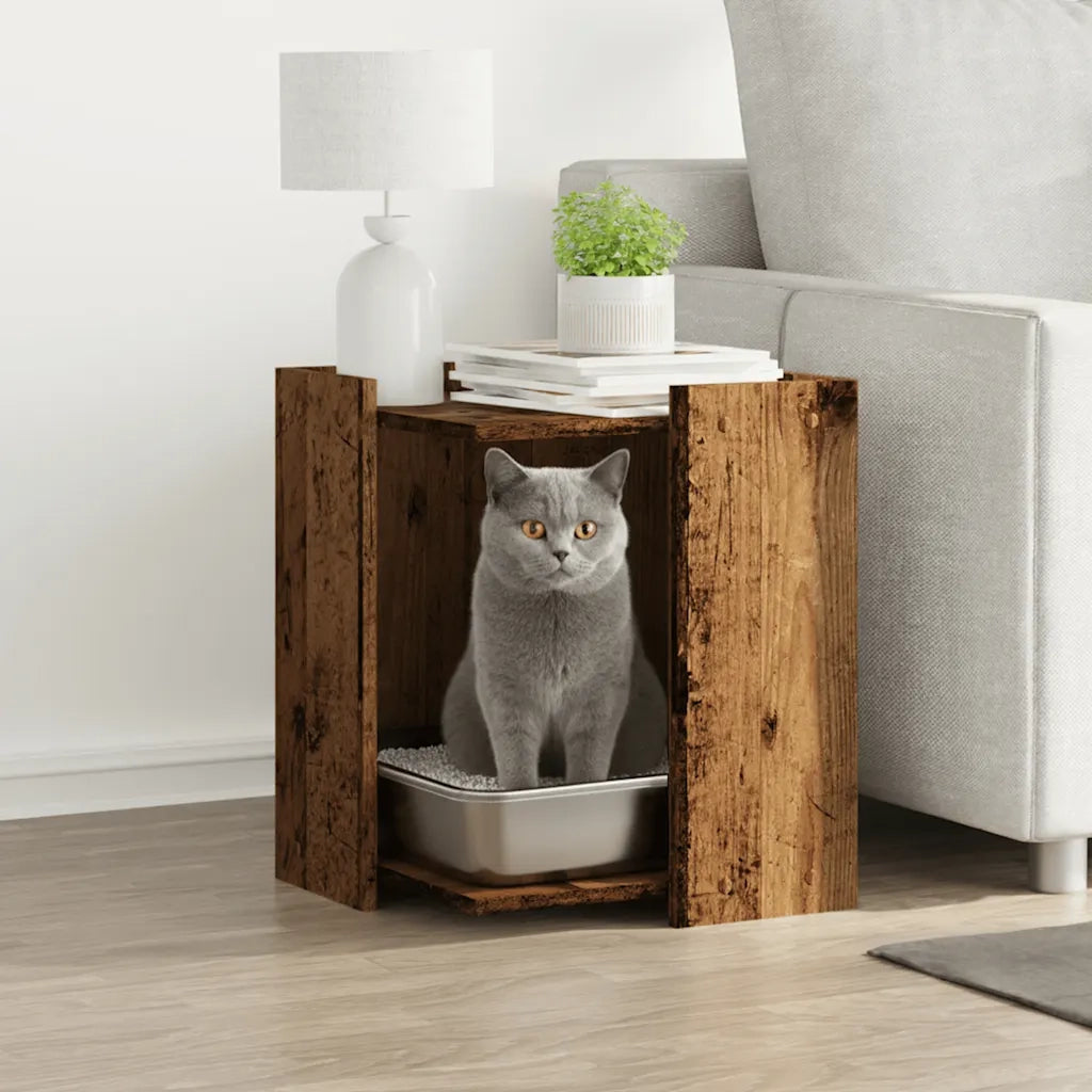 Recinto Lettiera Gatti Grigio Sonoma 60x40x40 cm in Truciolato 857749