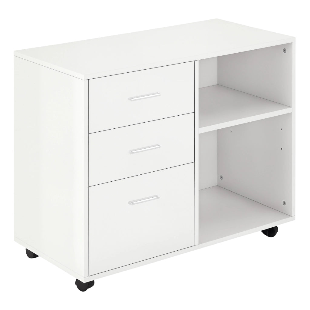Scrivania con cassetti e scaffale ¨C zephmum ¨C bianco 80x40x65 cm