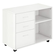 Scrivania con cassetti e scaffale ¨C zephmum ¨C bianco 80x40x65 cm