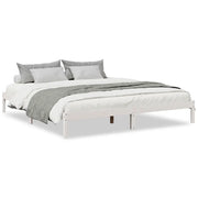 Letto matrimoniale | Letto per adulti | Letto Extra Lungo senza Materasso Bianco 180x210 cm in Pino