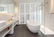 LOVE ME - Pannello in PVC traforato - Parasole Misura: 47x94 cm, Colore: bianco